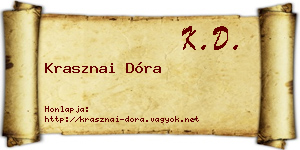 Krasznai Dóra névjegykártya